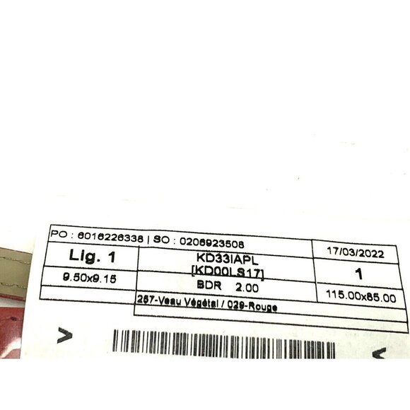 Cartier Women's Watch Replacement Band Red Leather Strap 9.5mm KD33IAPL - Picture 5 of 7